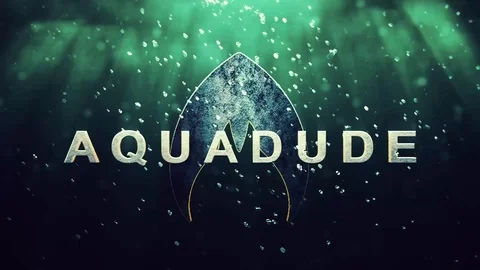 AquaDude Title Reveal After Effects stock
