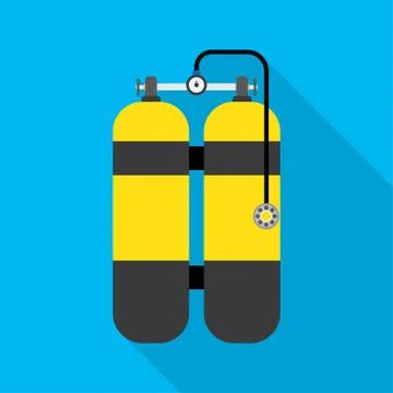 Aqualung for swimming. Illustrazione stock