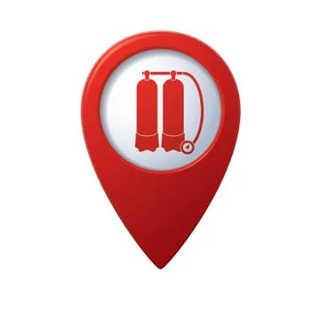 Aqualung symbol on map pointer Stock Illustration