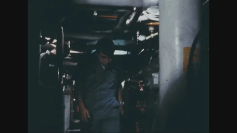 Aquanauts discuss unbuttoning procedure at decompression station - 1968 Stock Footage 106046767