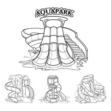 Aquapark Ilustração Stock