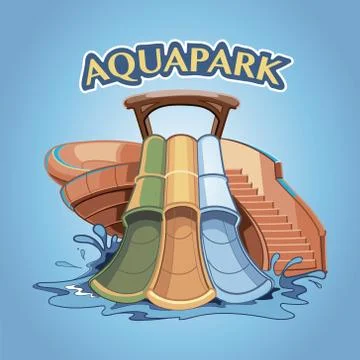 Aquapark Ilustração Stock