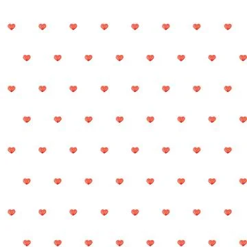 Aquarelle hand made pattern with hearts. Valentine's day, Birthday, Love Stock Illustration