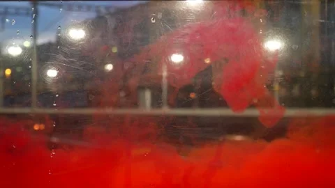 AQUARIUM, BACKDROP, RED PAINT Stock Footage 295653062