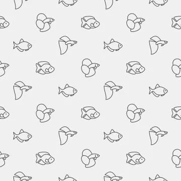 Aquarium fish pattern Stock Illustration
