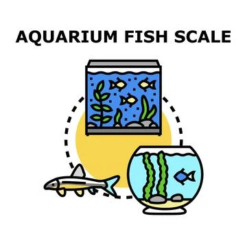Aquarium fish scale concept vector illustration Stock Illustration