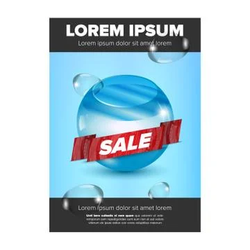 Aquarium leaflet design Stock Illustration
