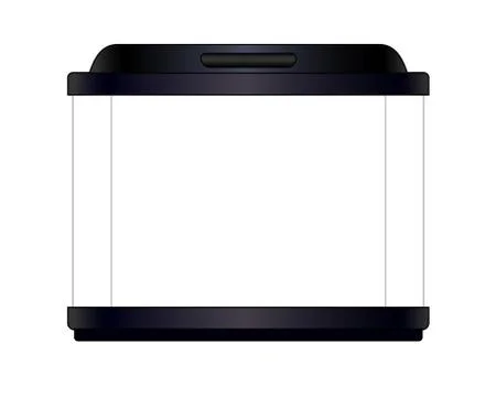 Aquarium - pet supplies. Empty rectangular aquarium with a tray and a lid Stock Illustration