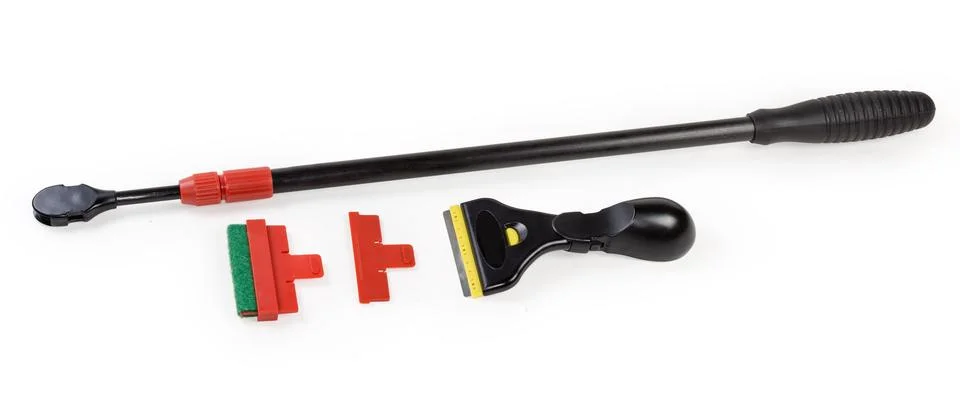 Aquarium scraper with different replaceable heads, long and short handles Stock Photos