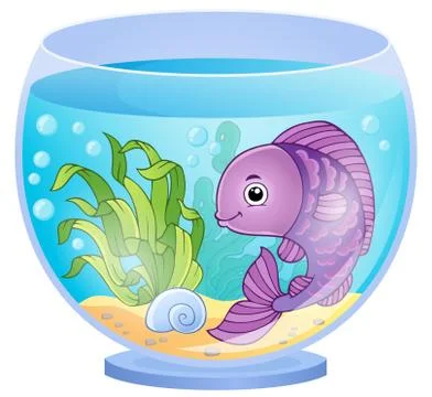 Aquarium theme image - eps10 vector illustration. 库存插图