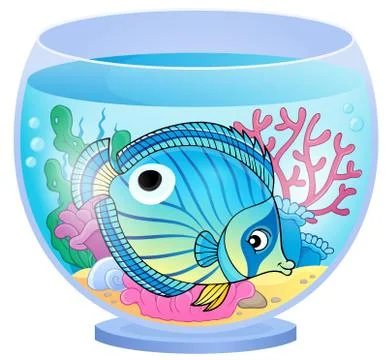 Aquarium topic image - eps10 vector illustration. Stock Illustration