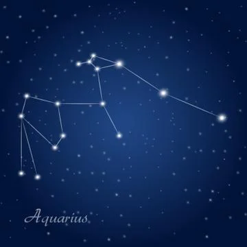 Aquarius constellation Stock Illustration