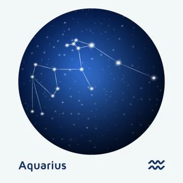 Aquarius constellation Stock Illustration