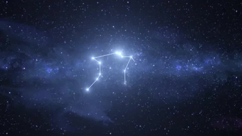 Aquarius Constellation Star Map Animation Stock Footage 333275961