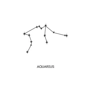 Aquarius constellation vector illustration. Stock Illustration