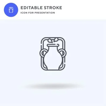 Aquarius icon vector, filled flat sign, solid pictogram isolated on white, lo Stock Illustration