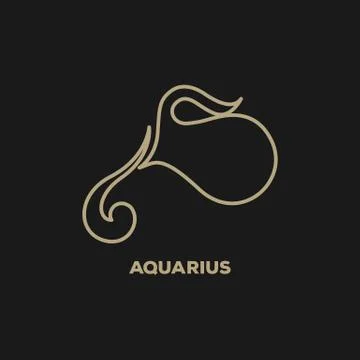 Aquarius logo vector Stock Illustration