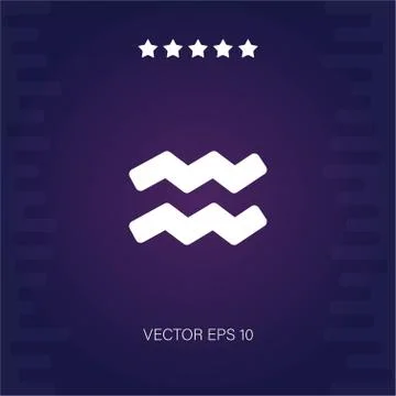 Aquarius vector icon Stock Illustration
