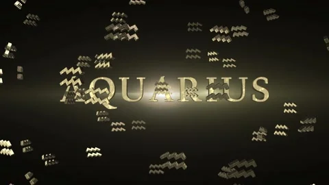Aquarius Zodiac Three Dimensional Animation 스톡 동영상 171099061