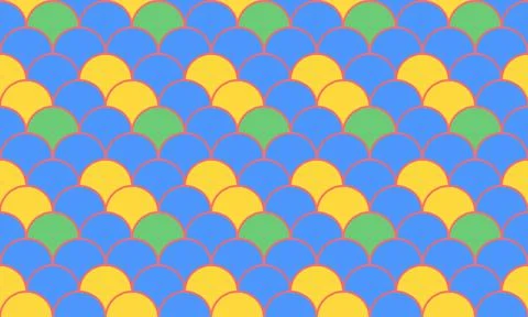 Aquatic decorative with tile grid. Flake wave, ocean tradition. Pattern sim.. Stock Illustration