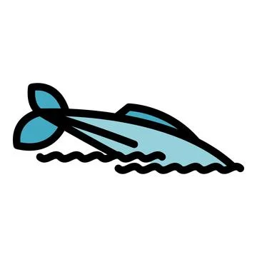 Aquatic herring icon vector flat Stock Illustration