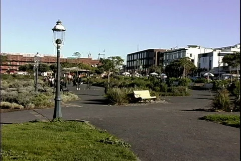 Aquatic Park Walkways Stock Footage 816151