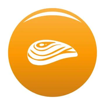 Aquatic shell icon vector orange Stock Illustration