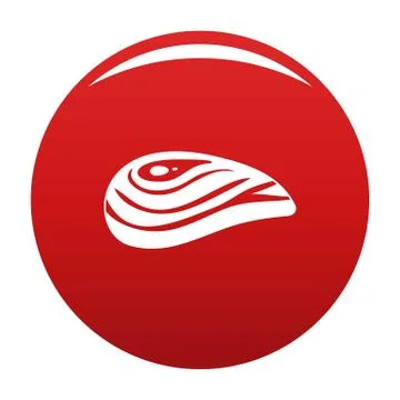 Aquatic shell icon vector red Illustrazione stock