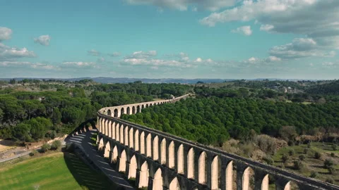 Aqueduto dos Pegões - The Pegões aqueduct Stock Footage