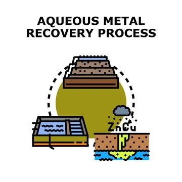 Aqueous metal recovery process for mining and recycling Stock Illustration