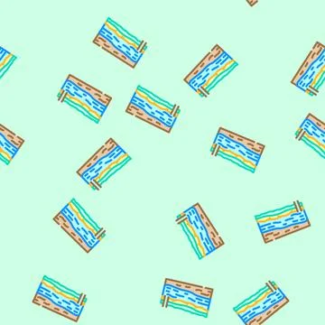 Aquifer analysis hydrogeologist vector seamless pattern Illustrazione stock