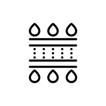 Aquifer layers icon vector. Isolated contour symbol illustration 스톡 일러스트