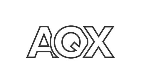 AQX logo design template with strong and modern bold text. Initial based ve.. Stock Illustration