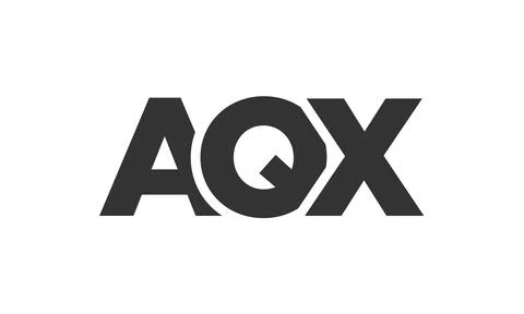 AQX logo design template with strong and modern bold text. Initial based ve.. Stock Illustration