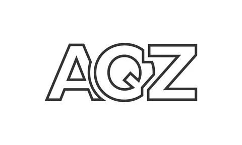 AQZ logo design template with strong and modern bold text. Initial based ve.. Stock Illustration