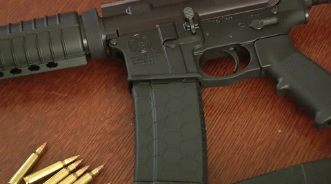 Ar 15 And High Capacity Magazine Video stock 63272219