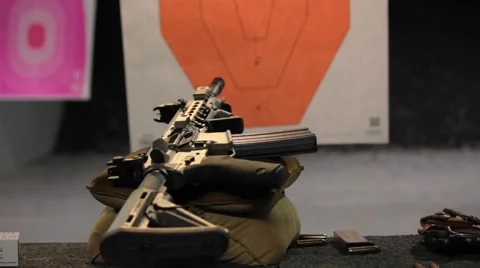 AR-15 assault rifle Stock Footage 41455324
