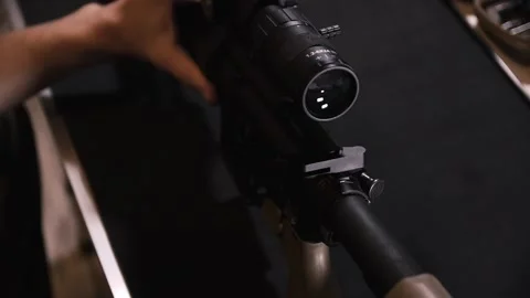 AR-15 complete disassembly and cleaning, bolt, barrel Video stock 246138460