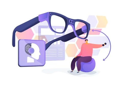AR-Assisted Physical Therapy abstract concept vector illustration. 스톡 일러스트