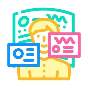 Ar augmented reality color icon vector illustration 스톡 일러스트