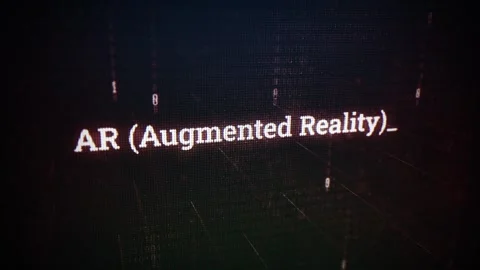 AR (Augmented Reality) on digital screen message on computer screens Stock Footage 316997153