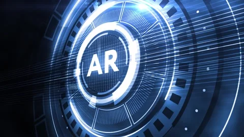 Ar, augmented reality icon. Business, Technology, Internet and network concep Vídeo Stock 140106832