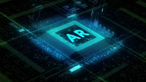 Ar, augmented reality icon. Business, Technology, Internet and network concep Видео 147176626