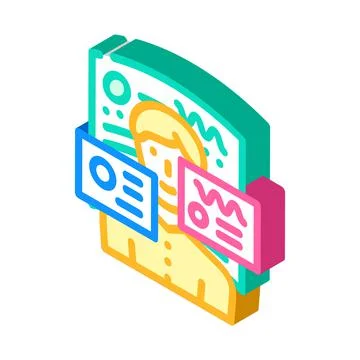 Ar augmented reality isometric icon vector illustration Stock Illustration