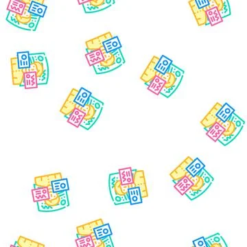 Ar augmented reality vector seamless pattern Illustrazione stock