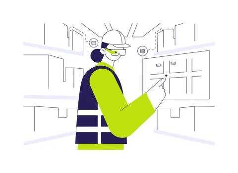 AR in business logistics abstract concept vector illustration. Stock Illustration