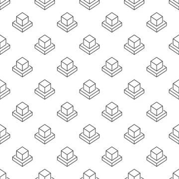 AR Cube vector seamless pattern or background Illustrazione stock