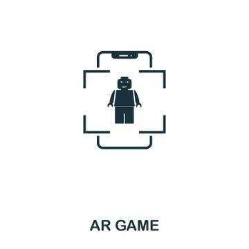 Ar Game icon. Mobile app, printing, web site icon. Simple element sing Stock Illustration