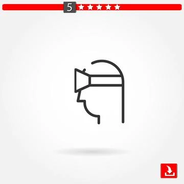 Ar glasses vector icon Stock Illustration