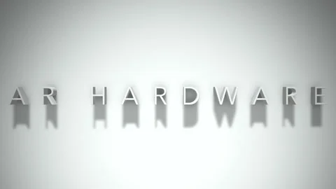 Ar hardware 3D title animation with shadows on a white background Stock Footage 296915497